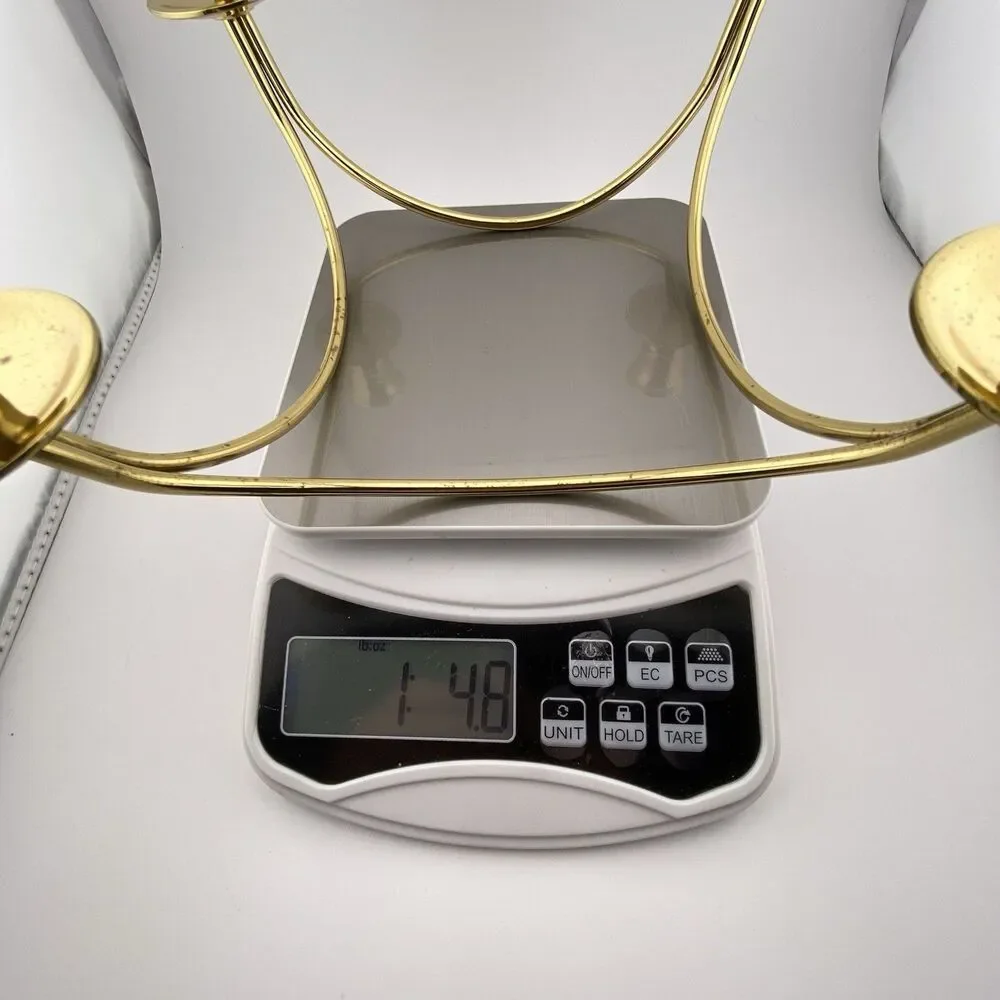 Vtg Partylite Modern Brass Candelabra 4 Taper Candle Holder Centerpiece MCM - Picture 11 of 11